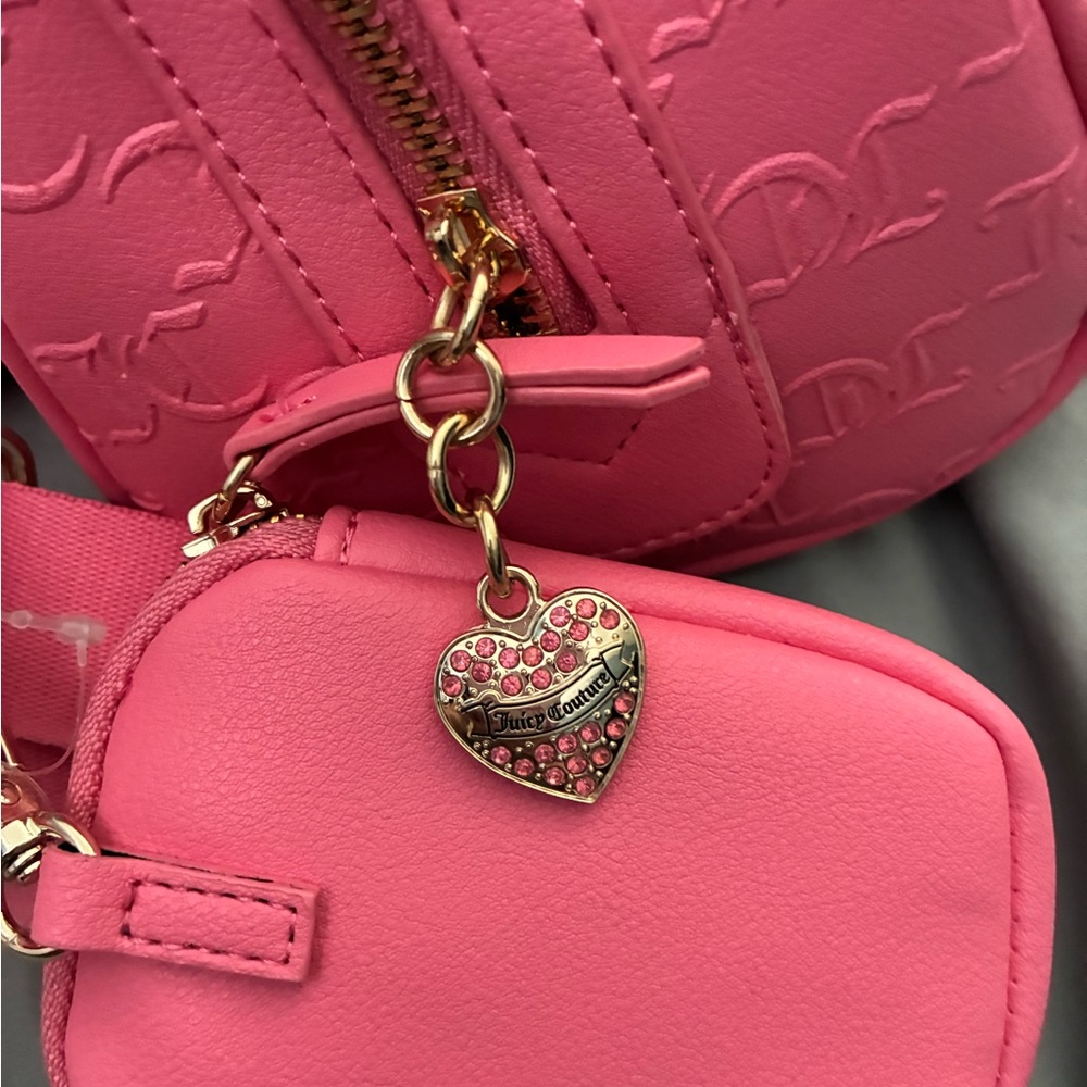 Juicy Couture Pink Embossed Mini Bag Set - Picture 9 of 10